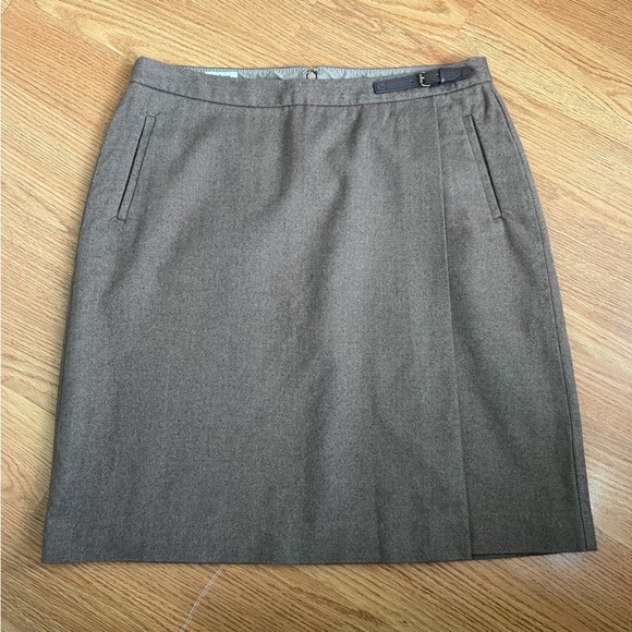 L.L. Bean brown cotton midi skirt size 10 - Picture 1 of 5